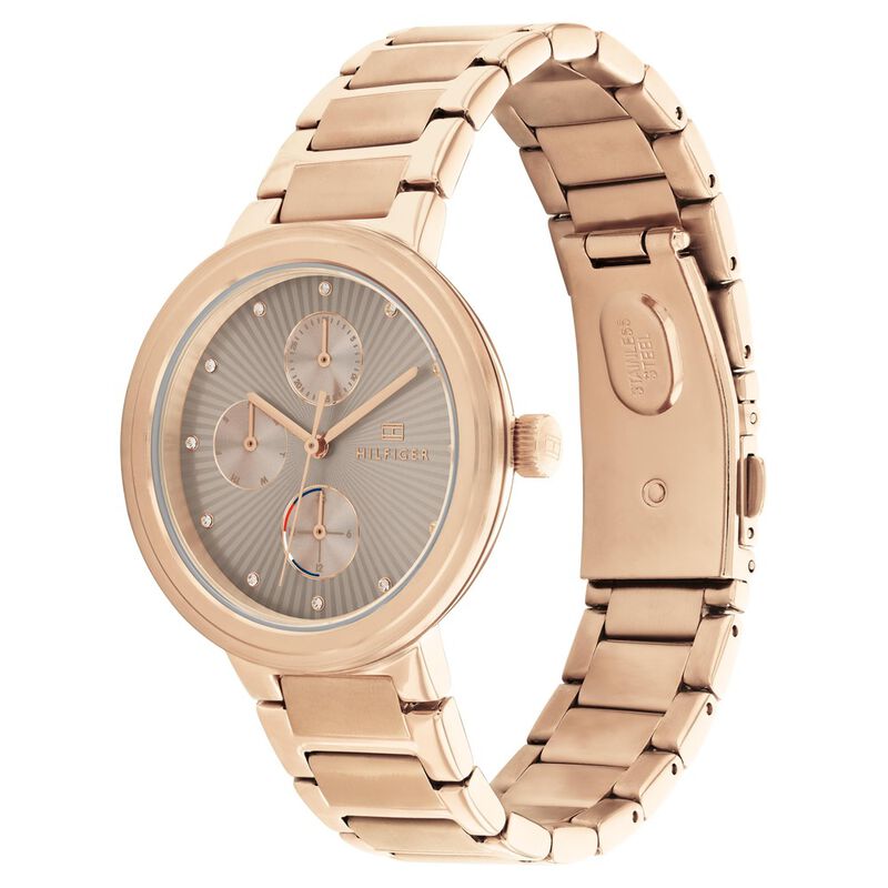 Tommy Hilfiger Quartz Analog Brown Dial Stainless Steel Strap Watch for Women - image number 1