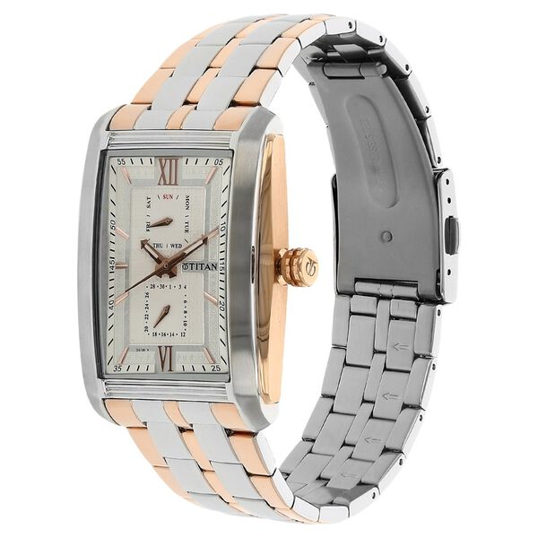 Titan Quartz Multifunction Silver Dial Stainless Steel Strap Watch for Men - image number 1