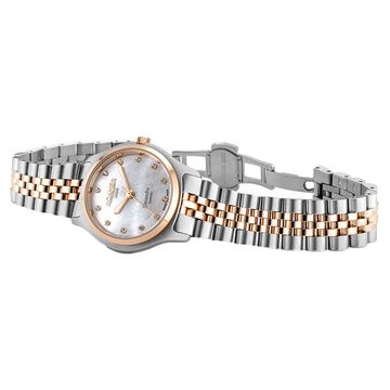 Roamer Cassandra Diamond Quartz Analog Mother of Pearl Dial Two Toned Stainless Steel Strap Watch For Women