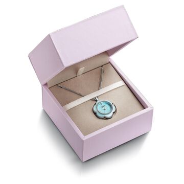 Sonata Poze Quartz Analog Blue Dial Silver Colour Metal Strap Watch For Women