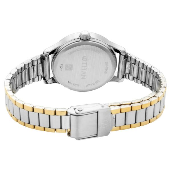 Titan Quartz Analog with Date Silver Dial Metal Strap Watch for Women - image number 4