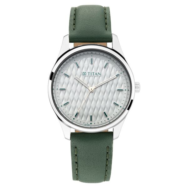 Titan Workwear White Dial Analog Leather Strap watch for Women - image number 1