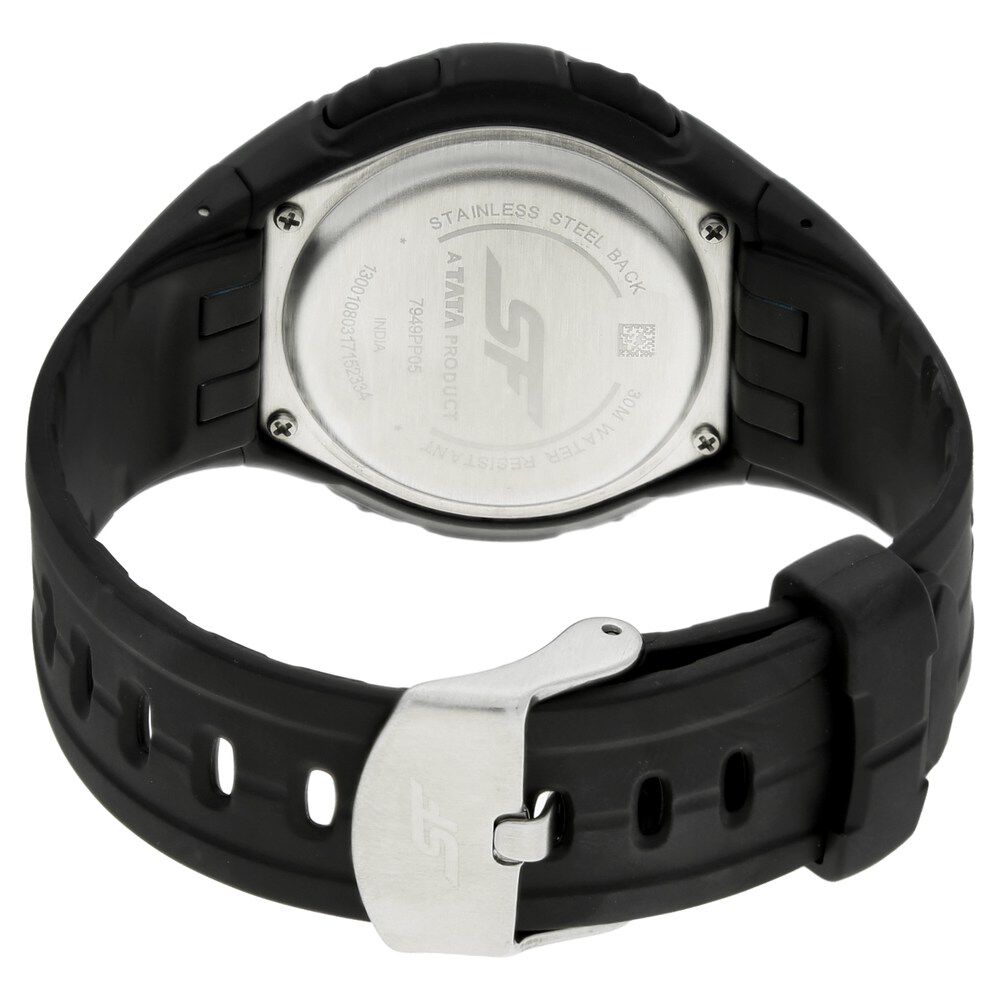 Buy Online SF Digital Dial Black Plastic Strap Watch for Men nm7949pp05w Titan