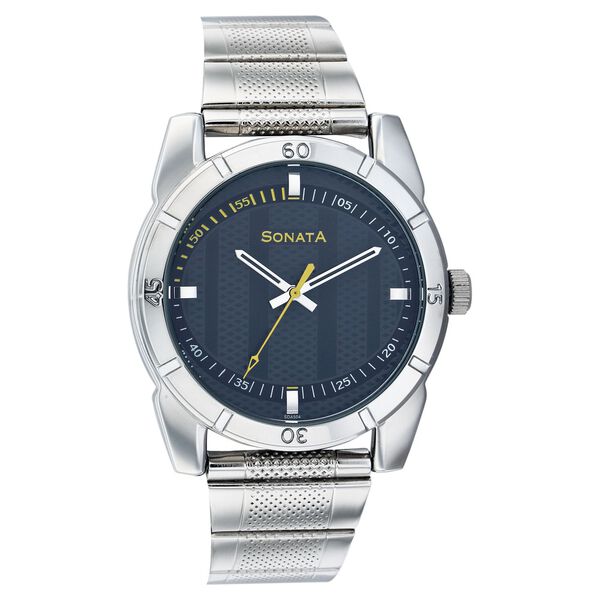 Sonata Quartz Analog Black Dial Strap Watch for Men - image number 0