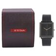 Titan Edge Quartz Analog Black Dial Black Leather Strap Watch For Men - image number 4