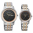 Titan Bandhan Eternal Pair Analog with Date and Black Dial Dual Tone Stainless Steel Strap Watch for Couples - image number 1