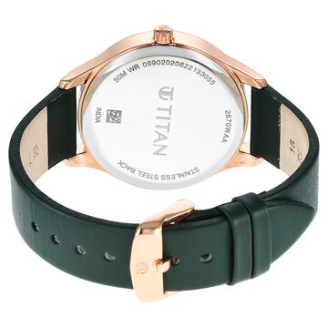 Titan Neo Workdays Silver Dial Quartz Multifunction Leather Strap watch for Women
