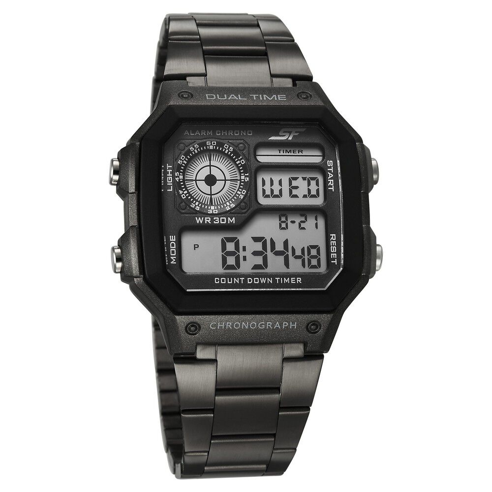 Sonata grey dial digital watch shop
