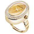 Anne Klein Quartz Analog Yellow Dial Golden Metal Ring Watch For Women - image number 0