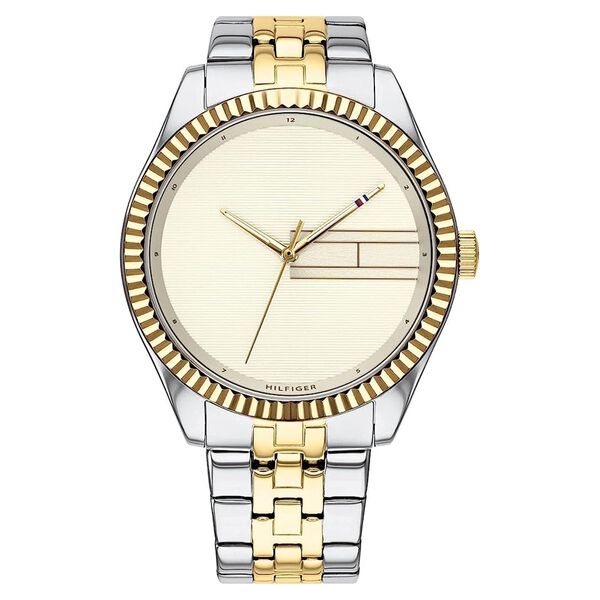 Tommy Hilfiger Quartz Analog Golden Dial Stainless Steel Strap Watch for Women - image number 0