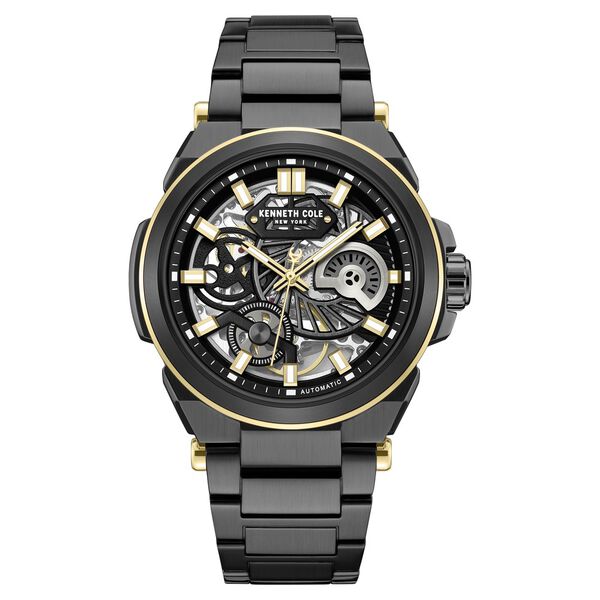 Kenneth Cole Automatic With Self Winding Automatic With Self Winding Black Dial Stainless Steel Strap Watch For Men - image number 0
