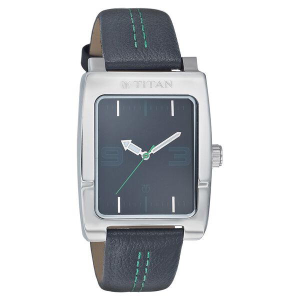 Titan GYOUT Black Dial Analog Leather Strap watch for Men - image number 0