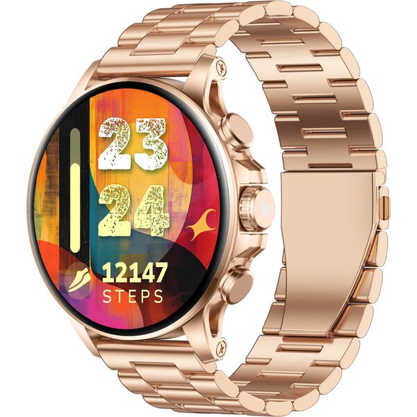 Fastrack Marvellous FX2 Unisex Smart Watch With Rose Gold Metal Strap - image number 2