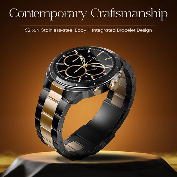 Titan Heritage Premium Smartwatch with All SS Design, 3.6 CM AMOLED Display, BT Calling, Advanced Chipset, Titan Health - image number 1