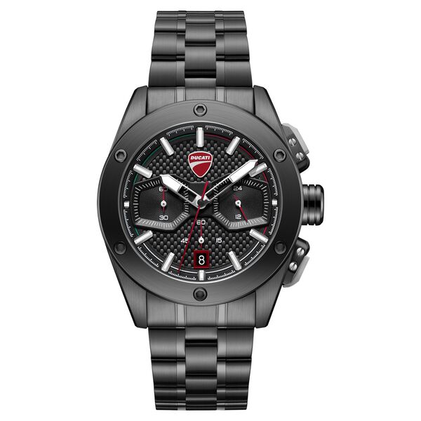 Ducati Quartz Chronograph Black Dial Black Stainless Steel Strap Watch For Men - image number 0