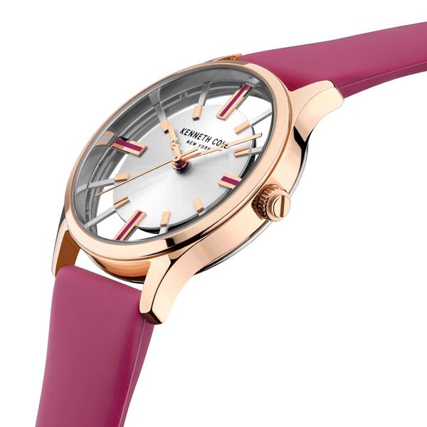 Kenneth Cole Quartz Analog Silver Dial Silicone Strap Watch for Women - image number 6