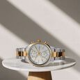 Titan Men's Metropolitan Luxe: Multifunction Silver Dial with Two-Tone Stainless Steel Bracelet Watch - image number 0
