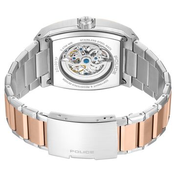Police Automatic With Self Winding Automatic With Self Winding Brown Dial Stainless Steel Strap Watch For Men
