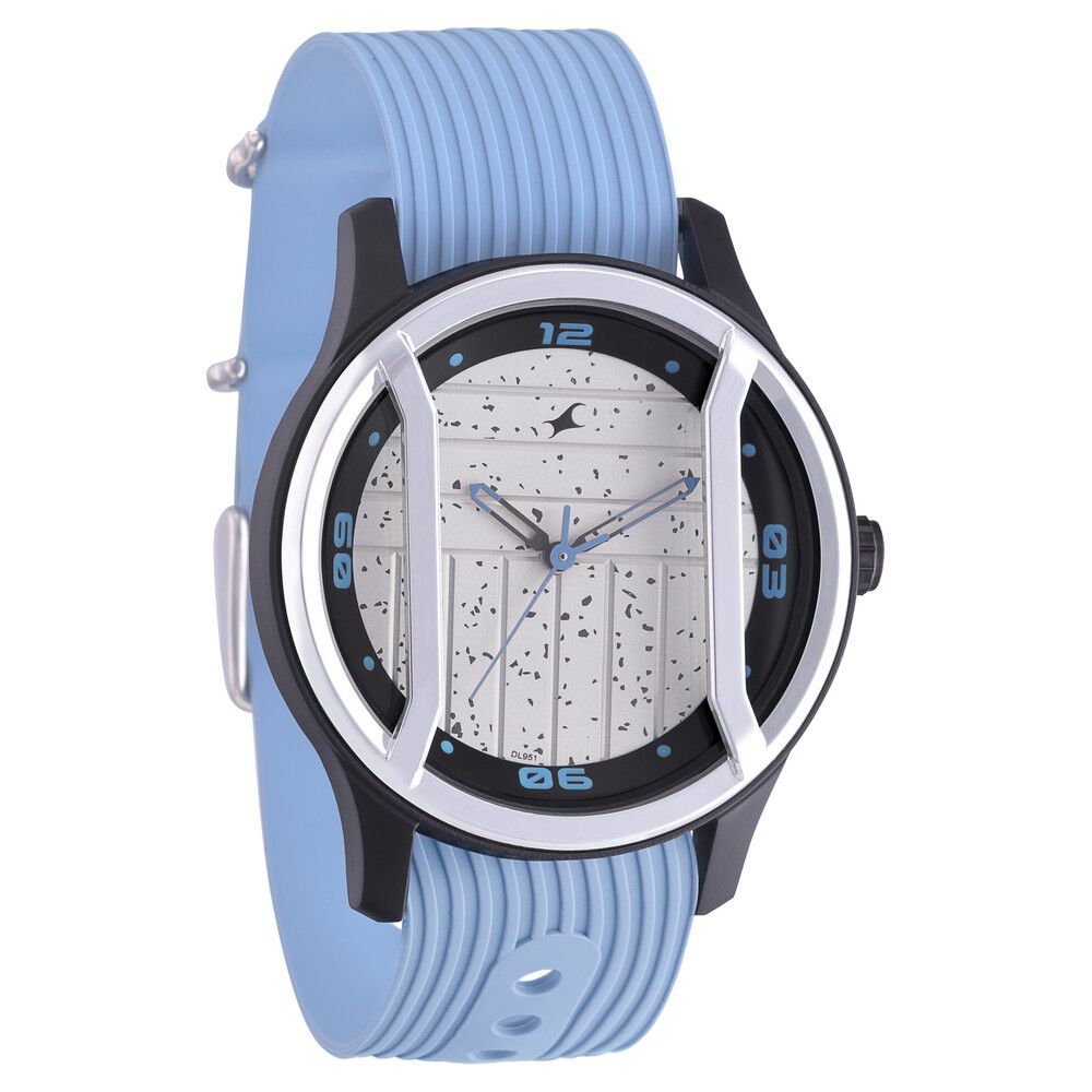 Fastrack grey dial silicone strap watch 2025