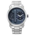 Fastrack Pulse IV Dual Time Analog Watch with Black Dial & Black Stainless Steel Strap For Guys