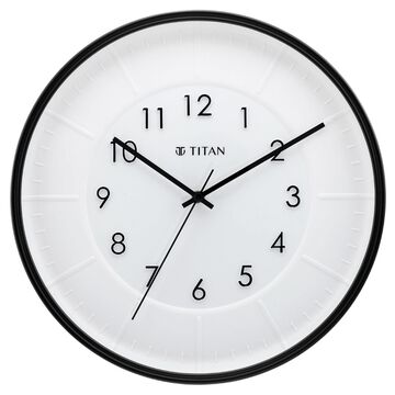 Titan Contemporary Wall Clock with Raised Numbers - 30.8 cm x 30.8 cm (Medium)