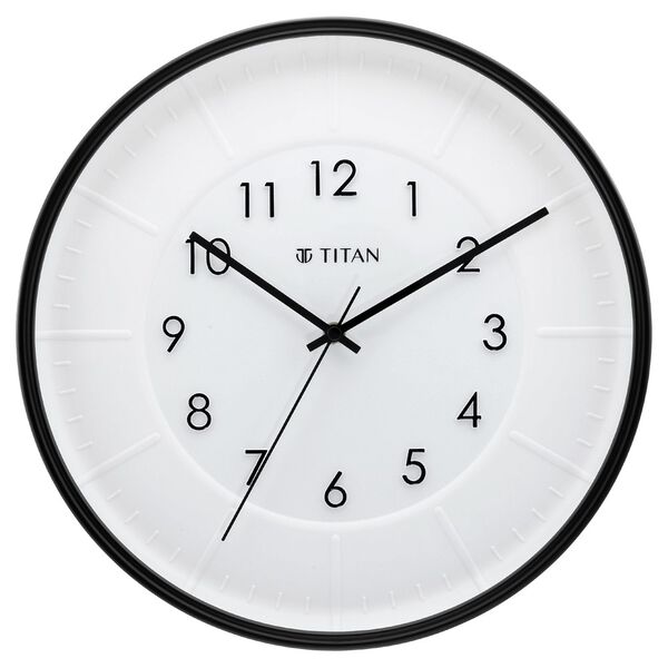 Titan Contemporary Wall Clock with Raised Numbers - 30.8 cm x 30.8 cm (Medium) - image number 1