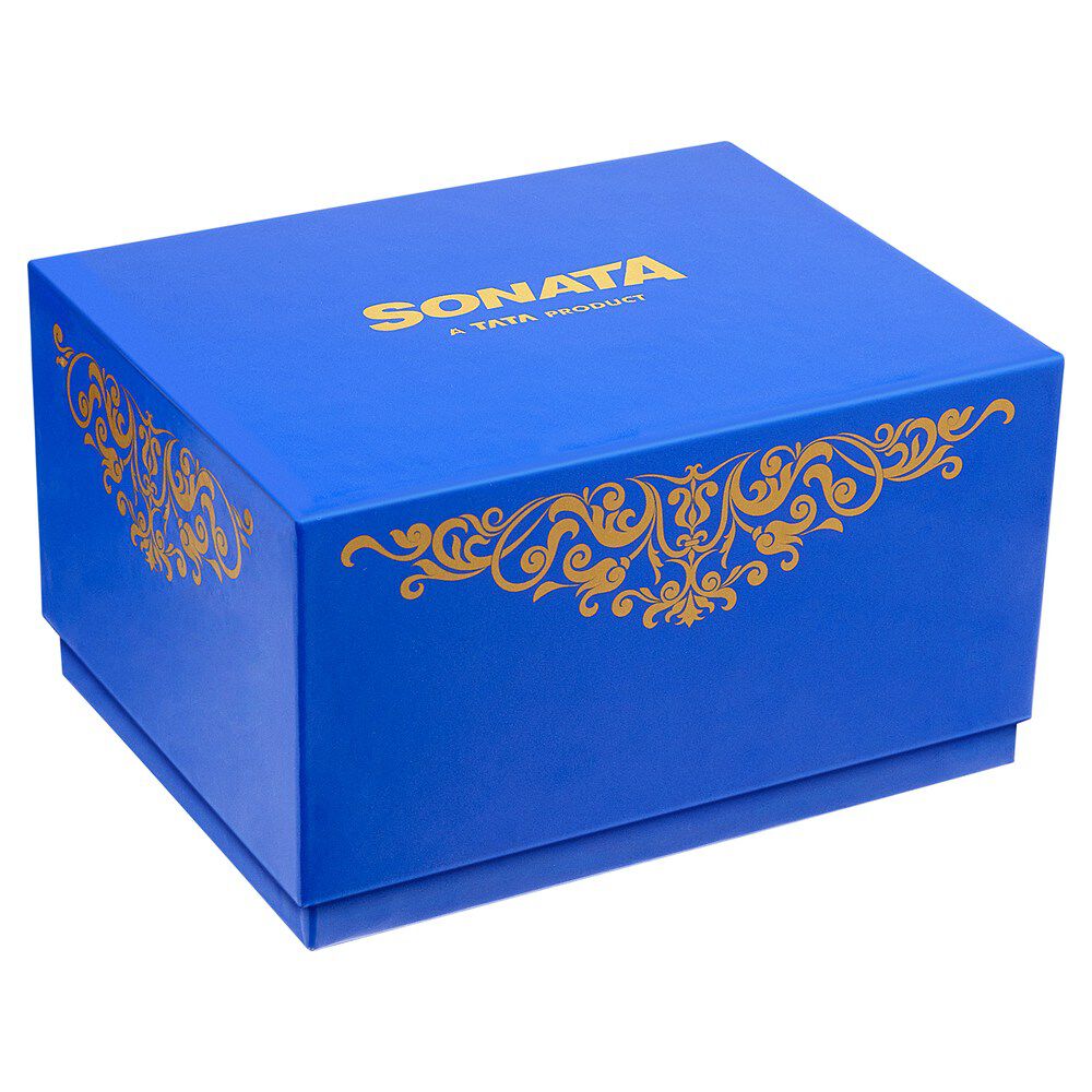 Buy Online Sonata Quartz Analog with Date White Dial Leather Strap