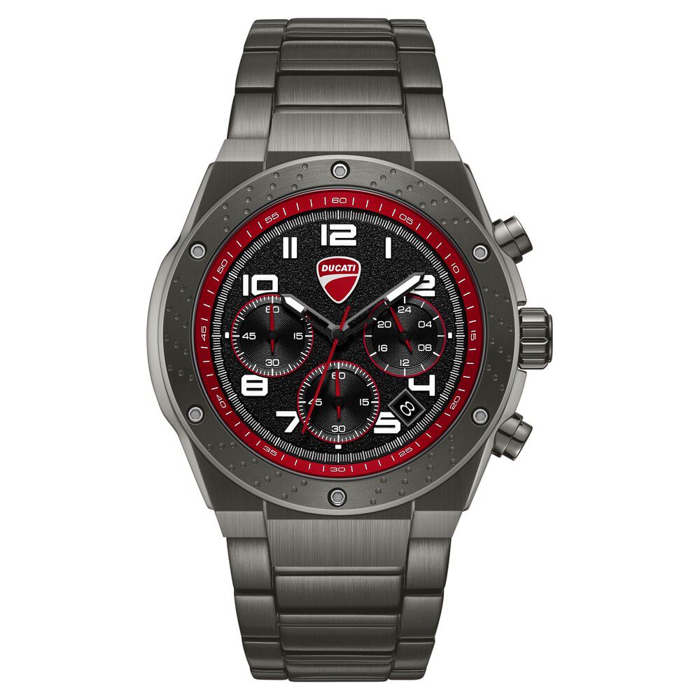 Ducati Quartz Chronograph Black Dial Black Stainless Steel Strap Watch For Men-picture-23