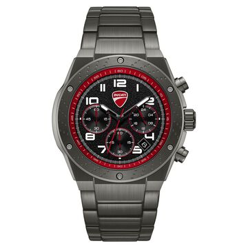 Ducati Quartz Chronograph Black Dial Black Stainless Steel Strap Watch For Men