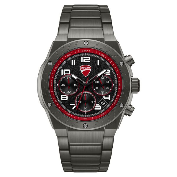 Ducati Quartz Chronograph Black Dial Black Stainless Steel Strap Watch For Men - image number 0