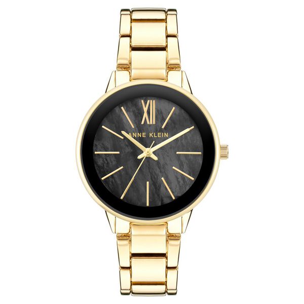 Anne Klein Quartz Analog Black Dial Golden Metal Strap Watch For Women - image number 0