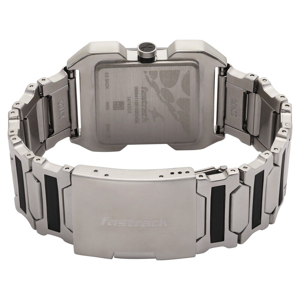 Buy Online Fastrack Hitlist Quartz Analog with Date Black Dial Stainless Steel Strap Watch for Guys nn1474sm07 Titan