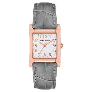 Anne Klein Quartz Analog White Dial Leather Strap Watch for Women