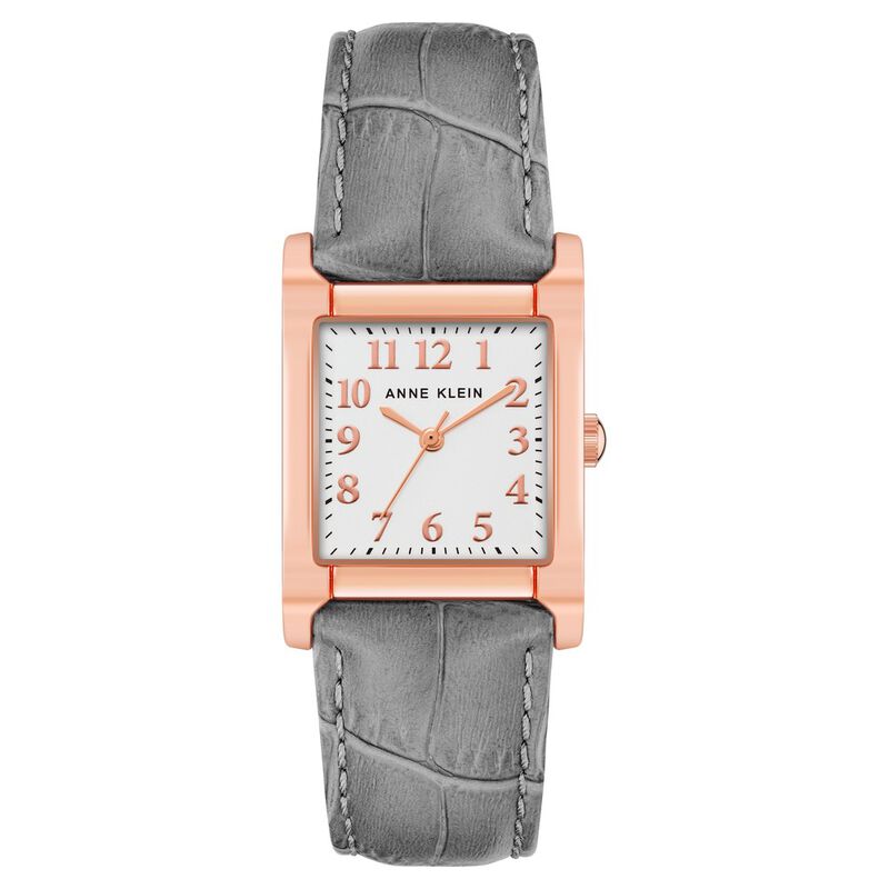 Anne Klein Quartz Analog White Dial Leather Strap Watch for Women