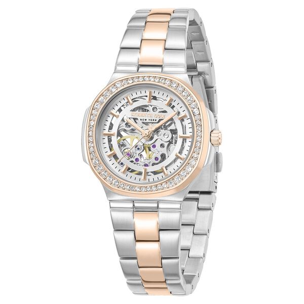 Kenneth Cole Automatic Automatic Silver Dial Two Toned Stainless Steel Strap Watch For Women - image number 1