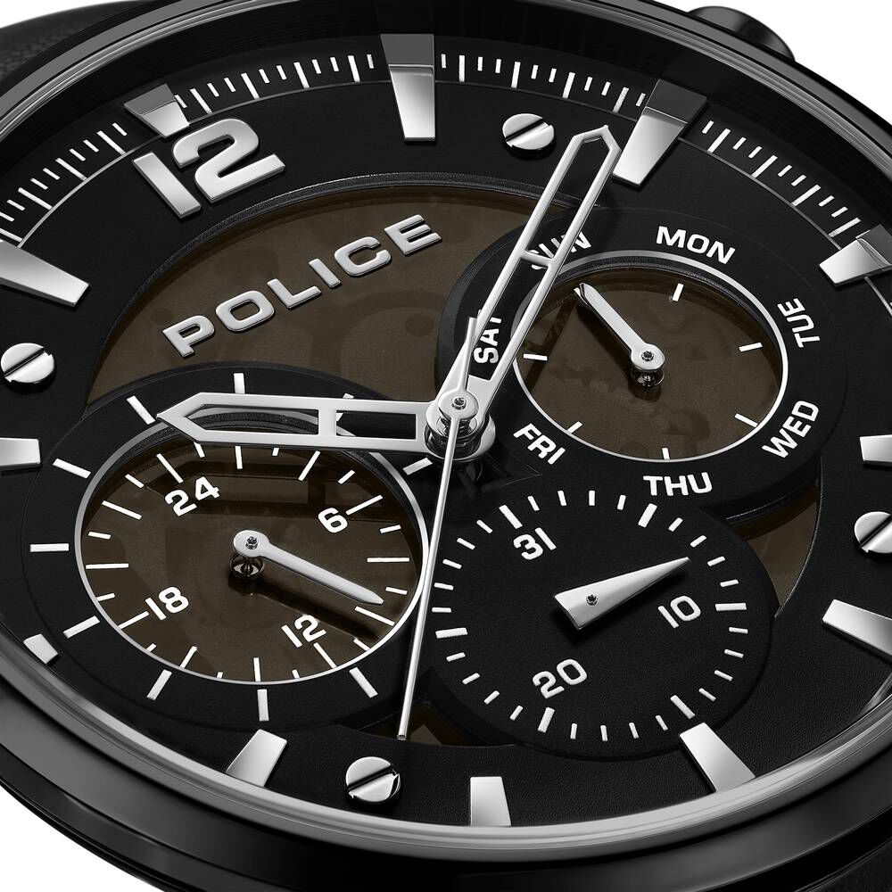 Police matte black watch hotsell