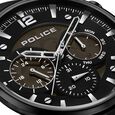 Police Quartz Multifunction Black Dial Black Leather Strap Watch For Men - image number 2