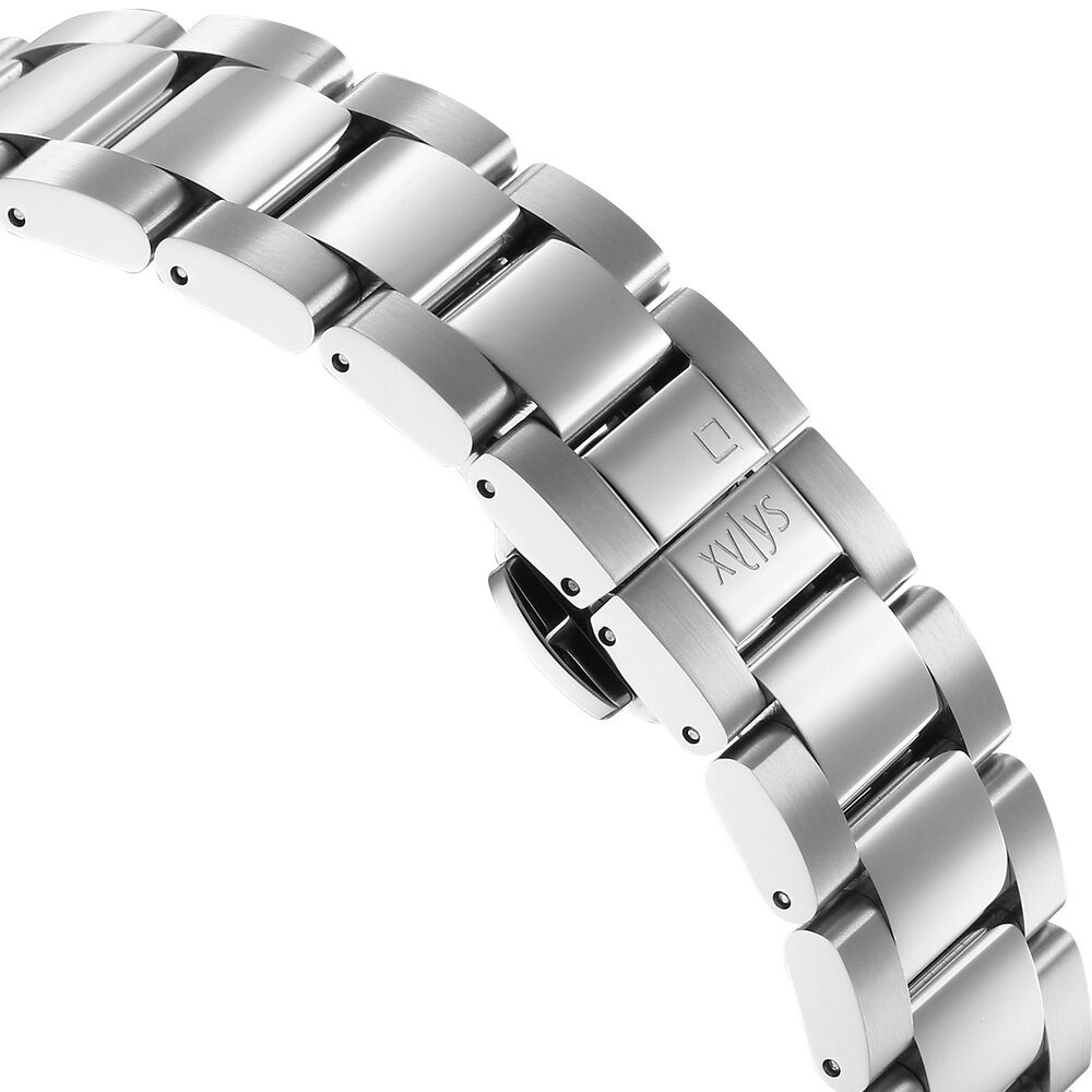 Buy Online Xylys Swiss Quartz Black Dial Silver Stainless Steel