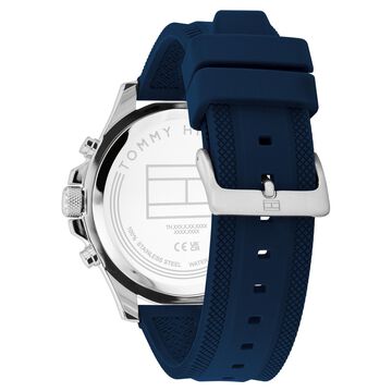 Tommy Hilfiger Quartz Multifunction Blue Dial Blue Silicone Strap Watch for Men