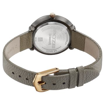 Poze by Sonata Quartz Analog Grey Dial Leather Strap Watch for Women