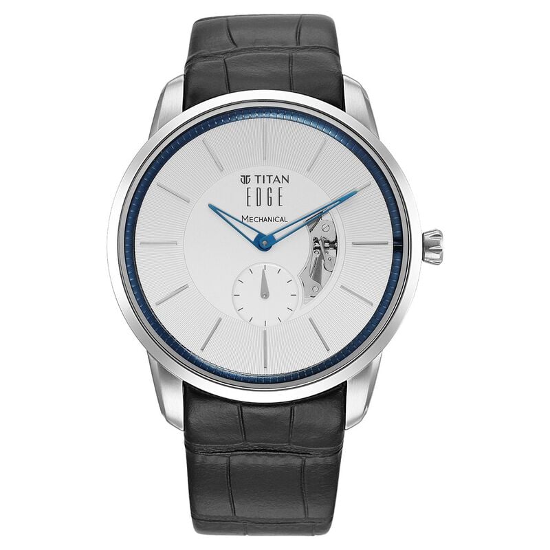 Titan Edge MechanicalWhite Dial Mechanical Leather Strap watch for Men - image number 2