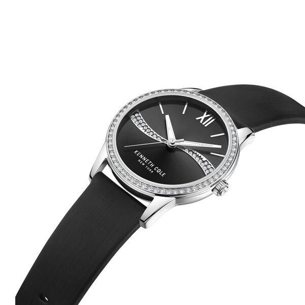 Kenneth Cole Quartz Analog Black Dial Leather Strap Watch for Women - image number 3