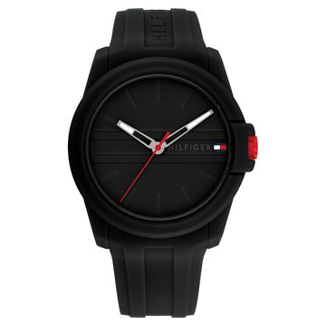 Tommy Hilfiger Quartz Analog Black Silicone Strap for Men