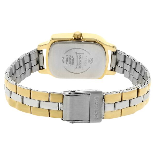 Sonata Quartz Analog Silver Dial Stainless Steel Strap Watch for Women - image number 3