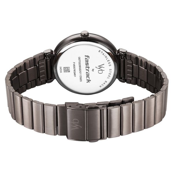 Fastrack Vyb Charmer Quartz Analog Grey Dial Metal Strap Watch For Girls - image number 6