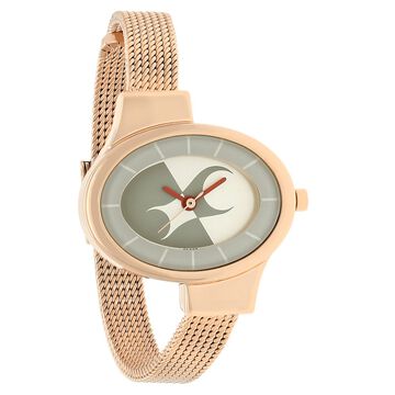 Fastrack Hitlist Quartz Analog Silver Dial Stainless Steel Strap Watch for Girls