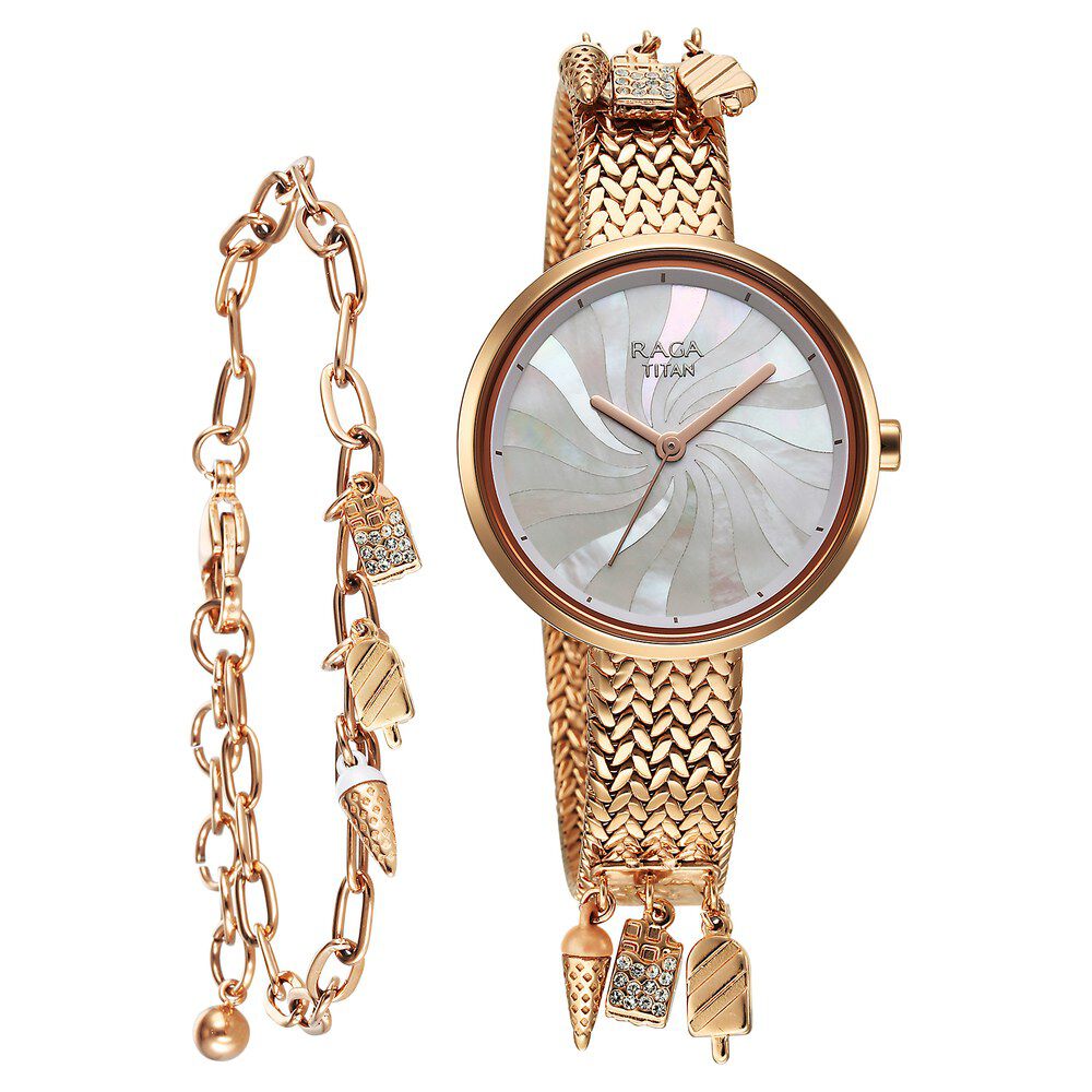 Titan raga analog mother of pearl dial sale