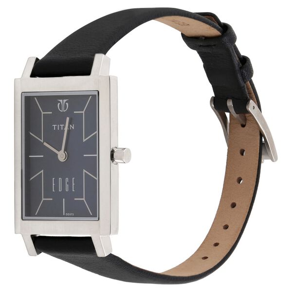 Titan Edge Black Dial Women Watch With Leather Strap - image number 1