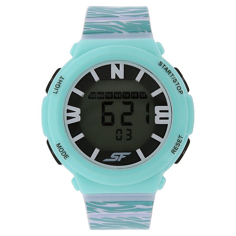 SF Digital Dial Plastic Strap Women Watch