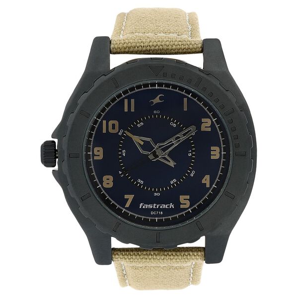 Fastrack Explorer Quartz Analog Blue Dial Canvas Strap Watch for Guys - image number 0